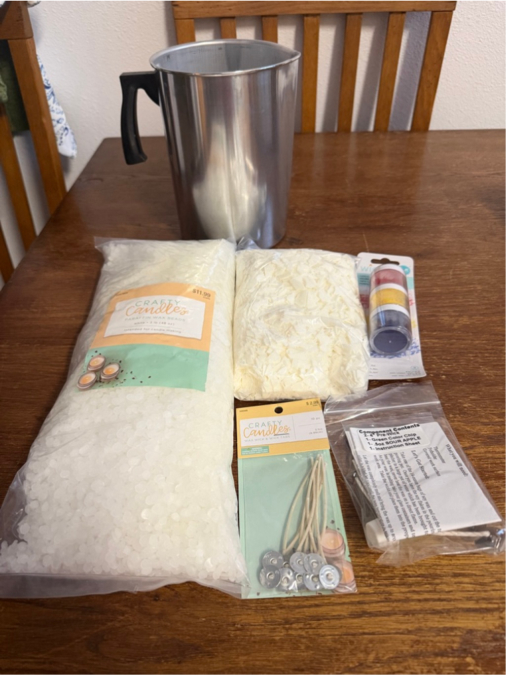Candle Making Supply Lot Wax Melting Pitcher Paraffin Soy Wax Wicks Dye Fragranc